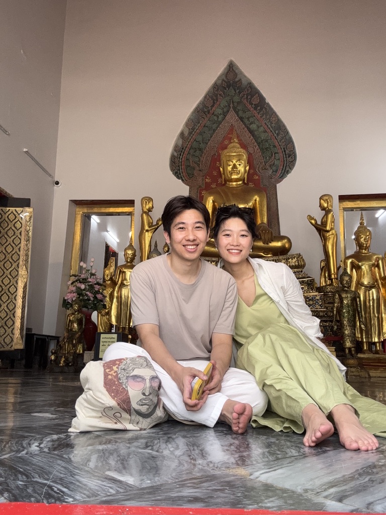 傻傻合照